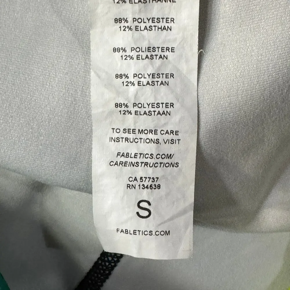 Fabletics Small Define PowerHold Capris Leggings Mid-Rise UPF Pockets Rainforest - Picture 7 of 8